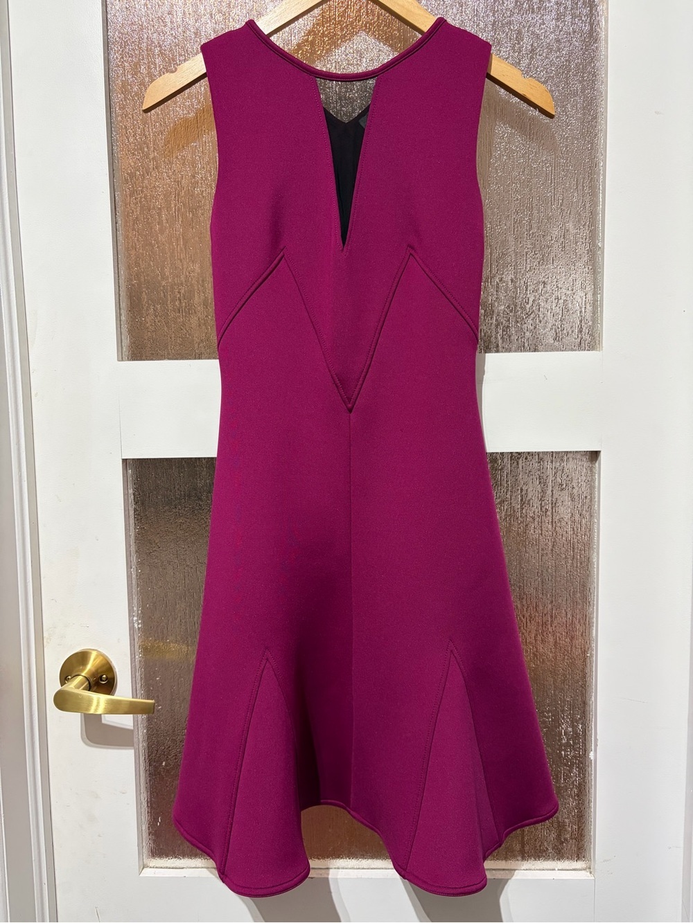 Versace Fuchsia Sleeveless Flared Dress